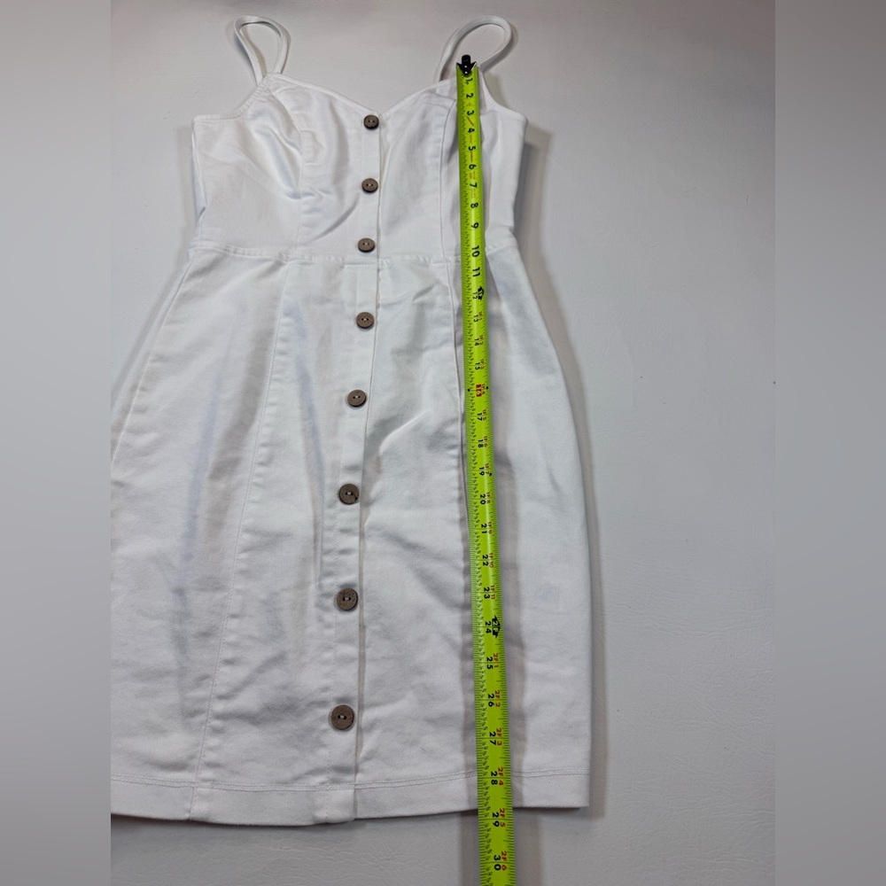 Blashe button down white pencil dress small sleeveless straps (bin GG54) - Picture 9 of 10